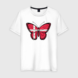 Мужская футболка хлопок Дания бабочка