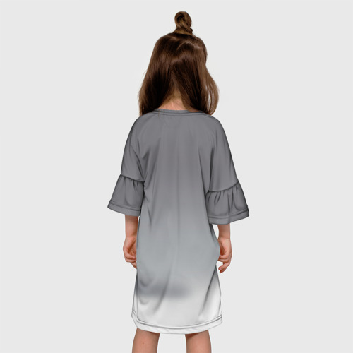 Детское платье 3D Кроха-капибара - Киберпанк - нейросеть, цвет 3D печать - фото 5