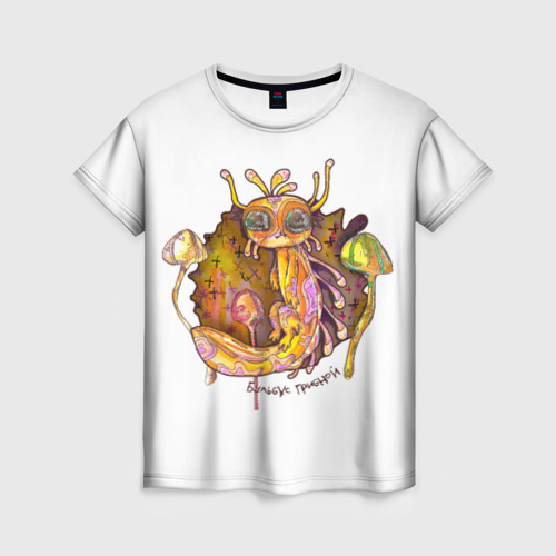 Женская футболка с принтом Бульбус грибной, вид спереди №1