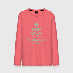 Мужской лонгслив хлопок Keep calm and be a radioactive potato