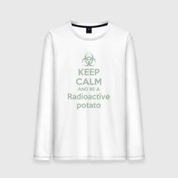 Мужской лонгслив хлопок Keep calm and be a radioactive potato