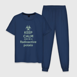 Мужская пижама хлопок Keep calm and be a radioactive potato