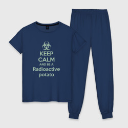 Женская пижама хлопок Keep calm and be a radioactive potato