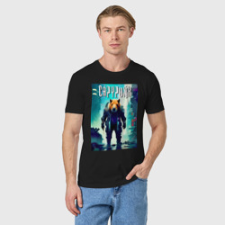 Мужская футболка хлопок Capypunk - urban style - neural network - фото 2