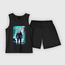 Capypunk - urban style - neural network – Детская пижама с шортами хлопок с принтом купить со скидкой в -20%