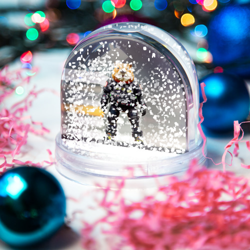 Игрушка Снежный шар Капи полицейский - Киберпанк - нейросеть - фото 4
