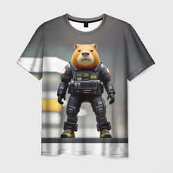 Мужская футболка 3D Капи полицейский - Киберпанк - нейросеть