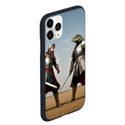 Чехол для iPhone 11 Pro Max матовый Древний Рус против Ящера - фото 2