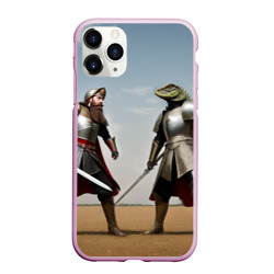 Чехол для iPhone 11 Pro Max матовый Древний Рус против Ящера