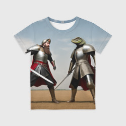 Детская футболка 3D Древний Рус против Ящера