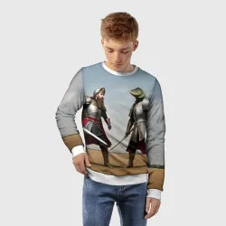 Детский свитшот 3D Древний Рус против Ящера - фото 2