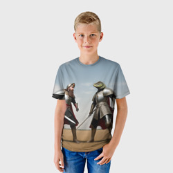 Детская футболка 3D Древний Рус против Ящера - фото 2