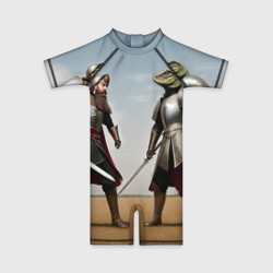 Детский купальный костюм 3D Древний Рус против Ящера