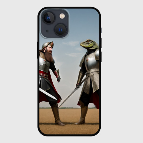 Чехол для iPhone 13 mini Древний Рус против Ящера