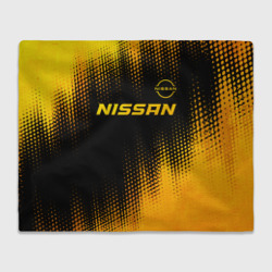 Плед 3D Nissan - gold gradient: символ сверху