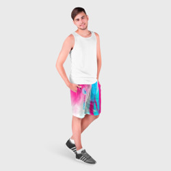 Мужские шорты 3D Changan neon gradient style: по-вертикали - фото 2