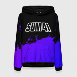 Женская толстовка 3D Sum41 purple grunge