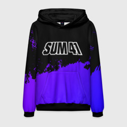 Мужская толстовка 3D Sum41 purple grunge