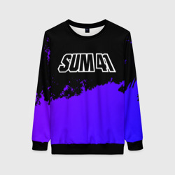 Женский свитшот 3D Sum41 purple grunge