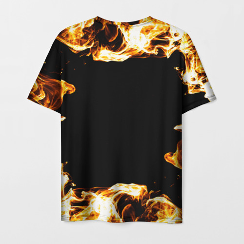 Мужская футболка 3D Nazareth рок кот и огонь, цвет 3D печать - фото 2