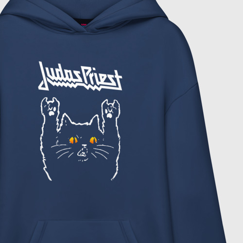 Худи SuperOversize хлопок Judas Priest rock cat - фото 3