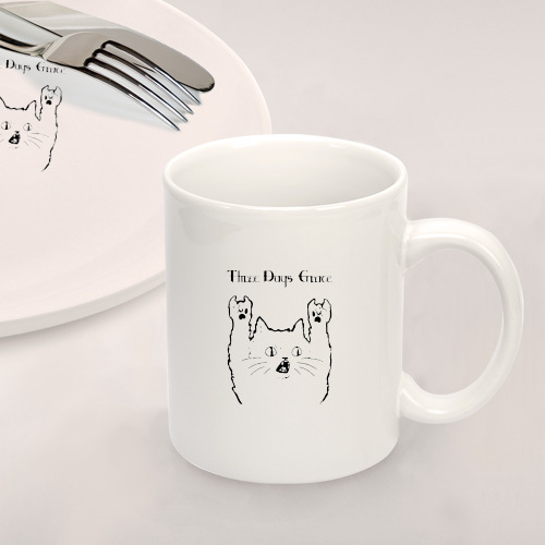 Набор: тарелка + кружка Three Days Grace - rock cat - фото 2