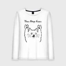 Женский лонгслив хлопок Three Days Grace - rock cat