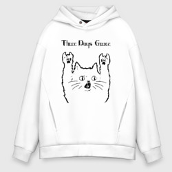 Мужское худи Oversize хлопок Three Days Grace - rock cat