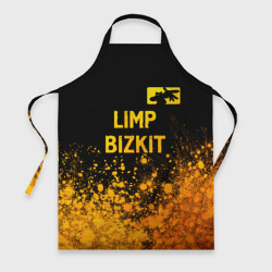 Фартук 3D Limp Bizkit - gold gradient: символ сверху