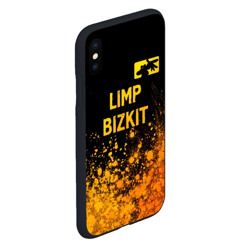 Чехол для iPhone XS Max матовый Limp Bizkit - gold gradient: символ сверху - фото 3