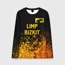 Мужской лонгслив 3D Limp Bizkit - gold gradient: символ сверху