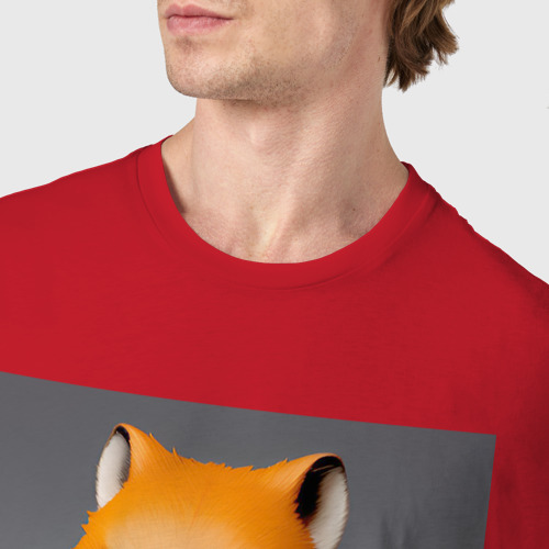 Мужская футболка хлопок с принтом Baby capybara - cyberpunk - neural network, фото #4