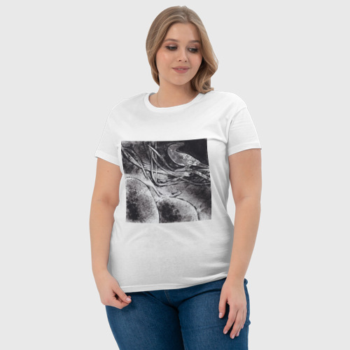 Женская футболка хлопок с принтом Графика: ворон, фото #4