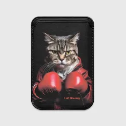 Картхолдер Magsafe магнитный Cat boxing