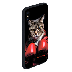 Чехол для iPhone XS Max матовый Cat boxing - фото 2