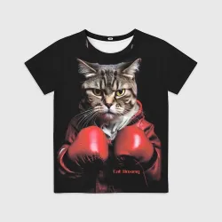 Детская футболка 3D Cat boxing