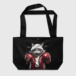 Пляжная сумка 3D Cool fighting cat
