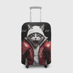 Чехол для чемодана 3D Cool fighting cat