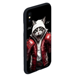 Чехол для iPhone XS Max матовый Cool fighting cat - фото 2