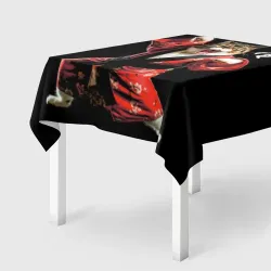 Скатерть 3D Кот каратист: черный пояс