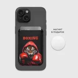 Картхолдер Magsafe магнитный Boxing tiger - фото 2