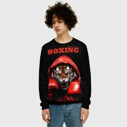 Мужской свитшот 3D Boxing tiger - фото 2