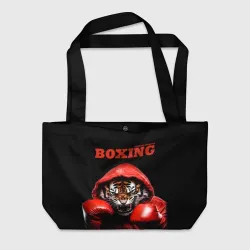 Пляжная сумка 3D Boxing tiger