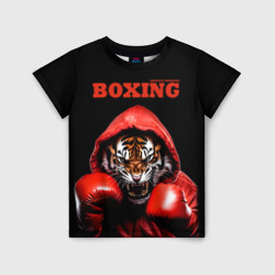 Детская футболка 3D Boxing tiger