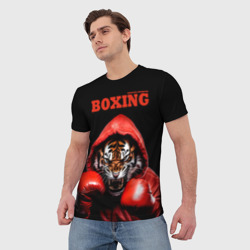 Мужская футболка 3D Boxing tiger - фото 2