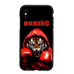 Чехол для iPhone XS Max матовый Boxing tiger