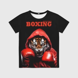 Детская футболка 3D Boxing tiger