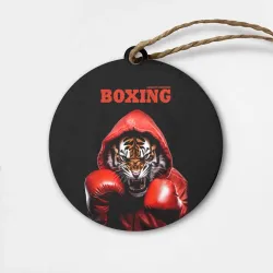 Деревянная игрушка круг Boxing tiger