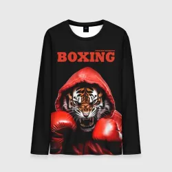 Мужской лонгслив 3D Boxing tiger