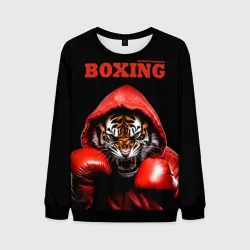 Мужской свитшот 3D Boxing tiger